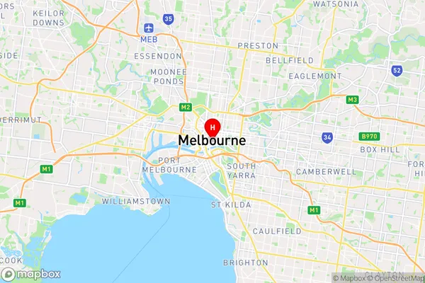 Melbourne,Victoria Area Map