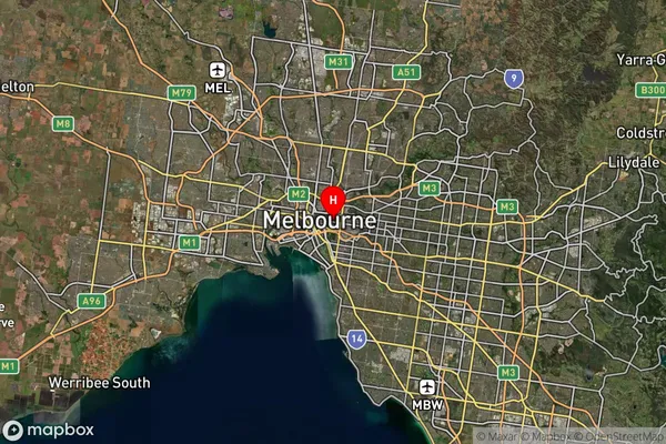 East Melbourne,Victoria Satellite Map