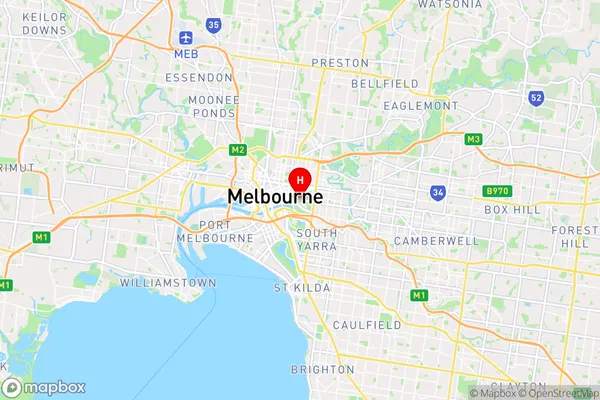 East Melbourne,Victoria Area Map