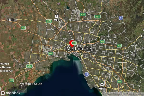 West Melbourne,Victoria Satellite Map