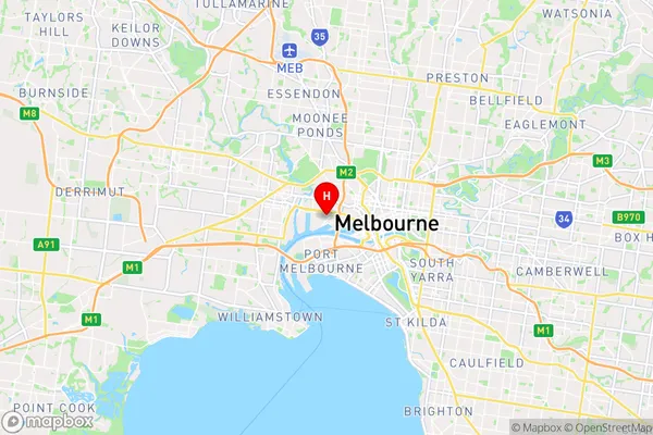 West Melbourne,Victoria Area Map