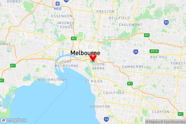 Melbourne,Victoria Area Map