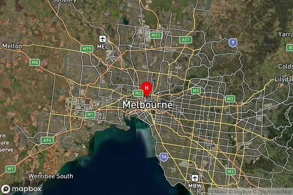 University Of Melbourne,Victoria Satellite Map