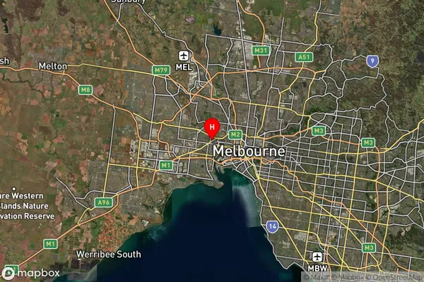 Footscray,Victoria Satellite Map