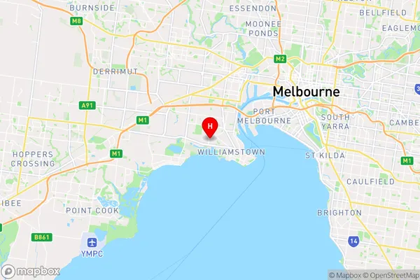 Williamstown North,Victoria Area Map