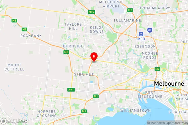 Deer Park East,Victoria Area Map