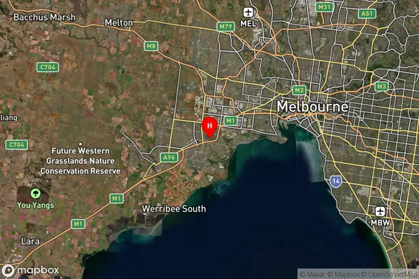 Laverton Raaf,Victoria Satellite Map