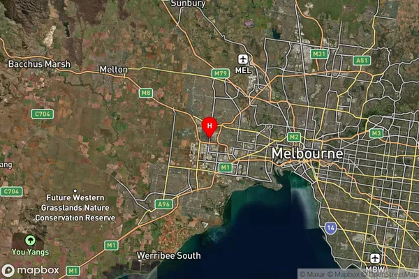 Derrimut,Victoria Satellite Map