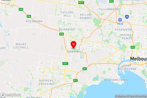 Derrimut,Victoria Area Map