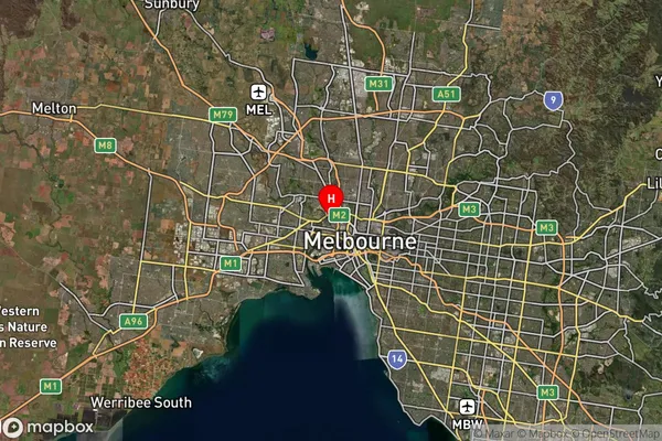 Kensington,Victoria Satellite Map