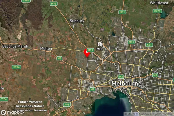 Delahey,Victoria Satellite Map