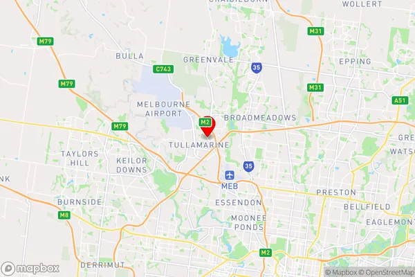 Tullamarine,Victoria Area Map