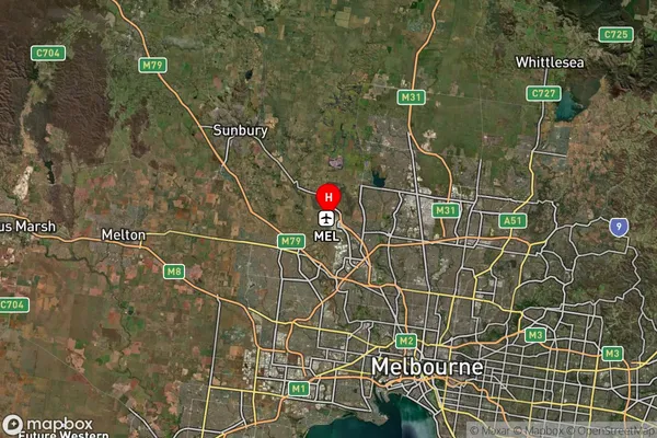 Melbourne Airport,Victoria Satellite Map