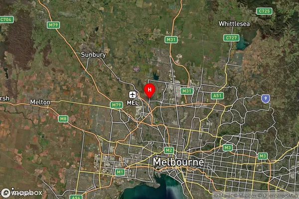 Westmeadows,Victoria Satellite Map