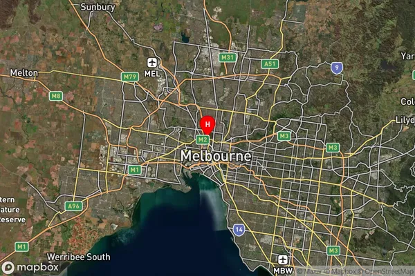 Parkville,Victoria Satellite Map