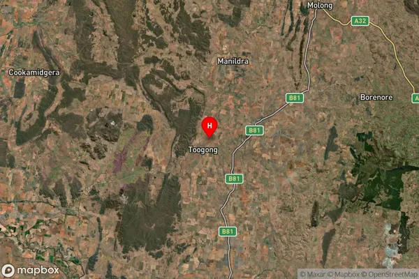 Toogong,New South Wales Satellite Map