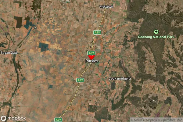 Parkes,New South Wales Satellite Map