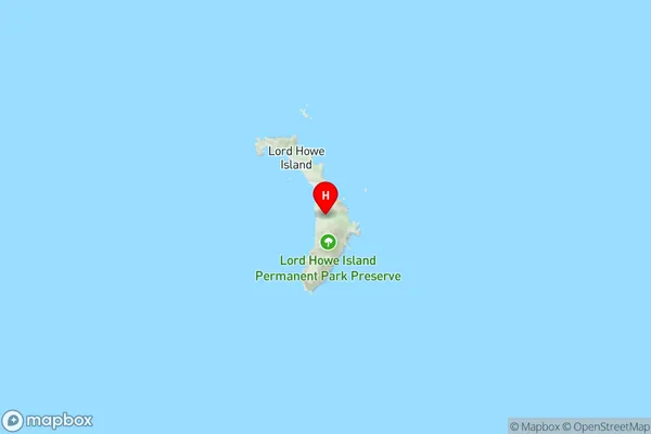 Lord Howe Island,New South Wales Area Map