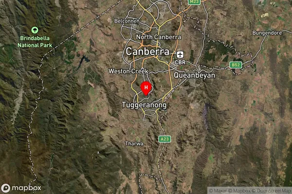 Wanniassa,Australian Capital Territory Satellite Map