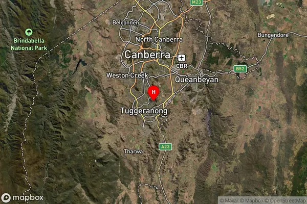 Fadden,Australian Capital Territory Satellite Map