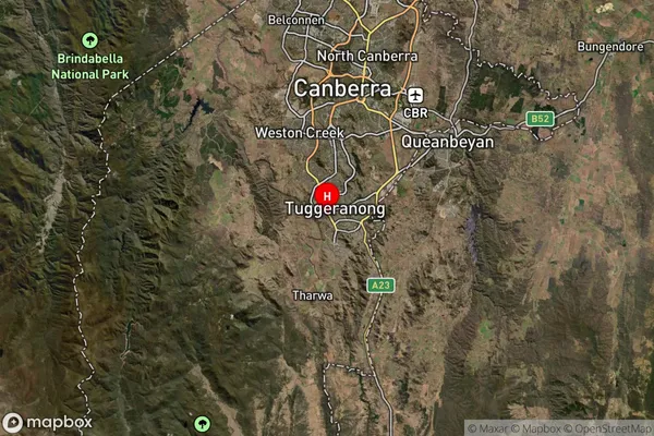 Bonython,Australian Capital Territory Satellite Map