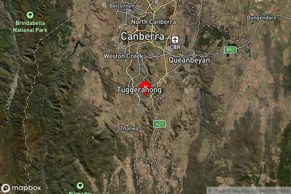 Calwell,Australian Capital Territory Satellite Map