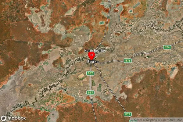 Bourke,New South Wales Satellite Map