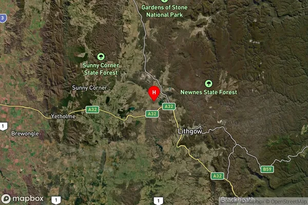 Wallerawang,New South Wales Satellite Map