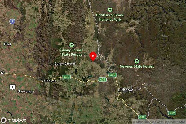 Pipers Flat,New South Wales Satellite Map