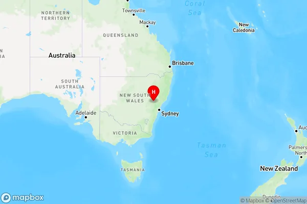 Nullo Mountain,New South Wales Region Map