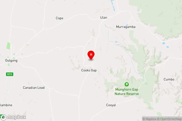 Cooks Gap,New South Wales Area Map