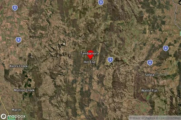 Hill End,New South Wales Satellite Map