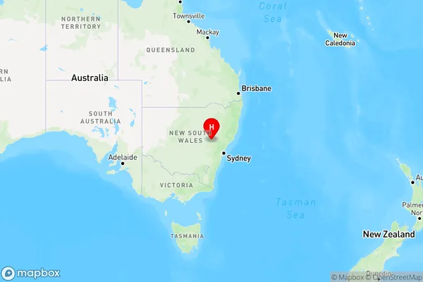 Mount Knowles,New South Wales Region Map