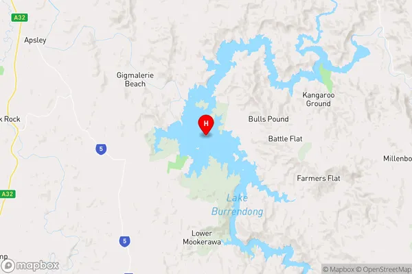 Lake Burrendong,New South Wales Area Map