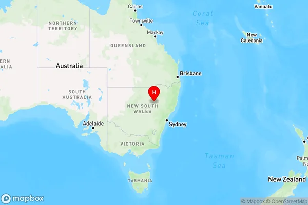 Warrumbungle,New South Wales Region Map