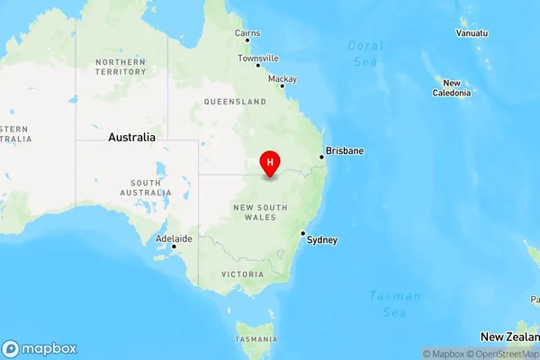 Lightning Ridge,New South Wales Region Map