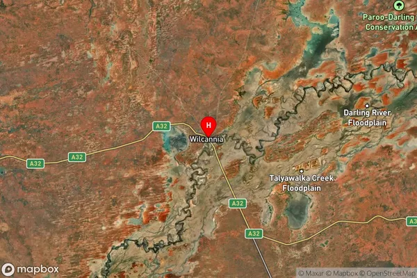 Wilcannia,New South Wales Satellite Map