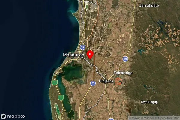 Barragup,Western Australia Satellite Map