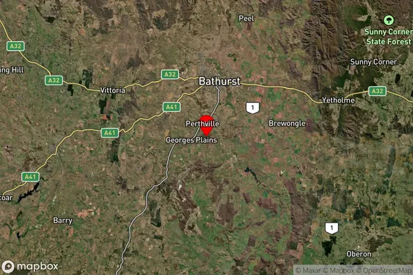 Perthville,New South Wales Satellite Map