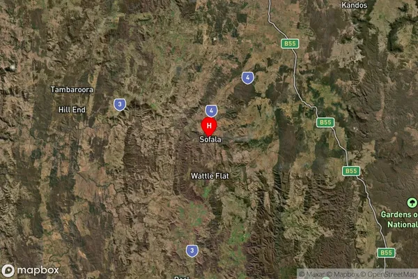 Sofala,New South Wales Satellite Map