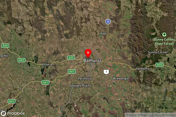 West Bathurst,New South Wales Satellite Map