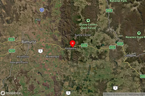 Yetholme,New South Wales Satellite Map