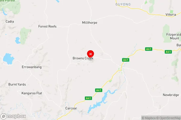 Browns Creek,New South Wales Area Map