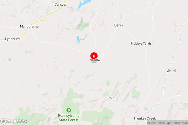 Neville,New South Wales Area Map