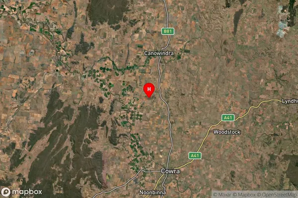 Billimari,New South Wales Satellite Map