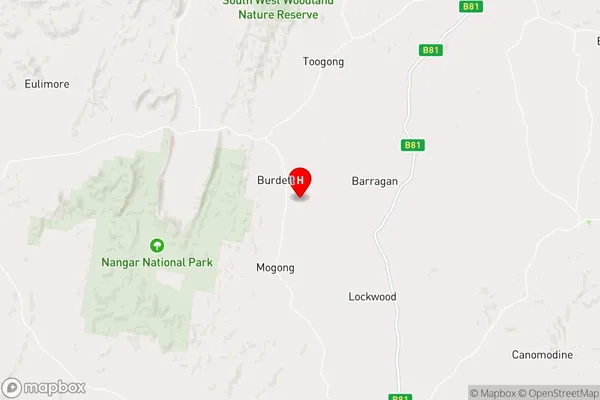 Burdett,New South Wales Area Map