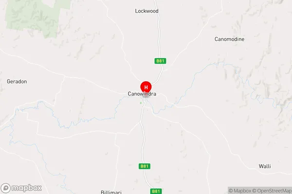 Canowindra,New South Wales Area Map