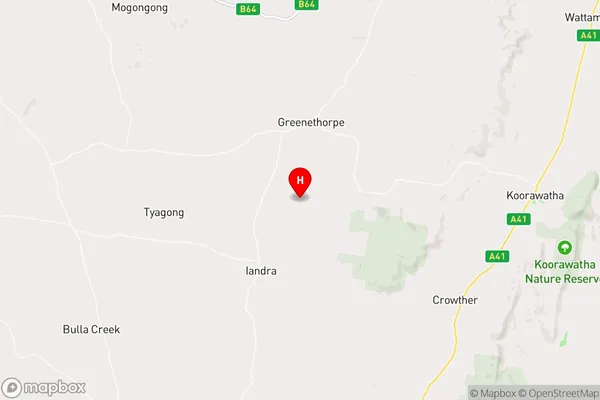 Greenethorpe,New South Wales Area Map