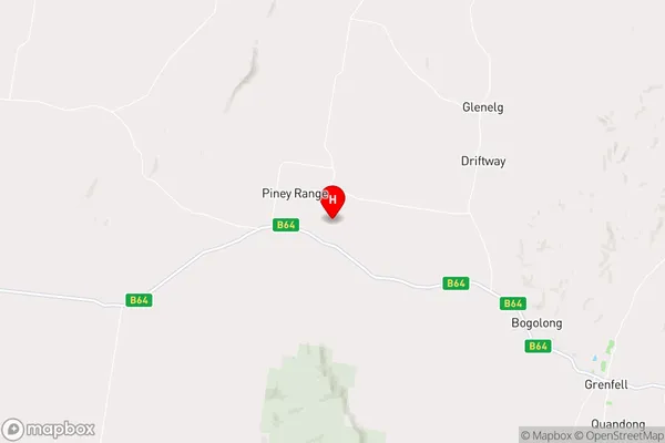 Piney Range,New South Wales Area Map