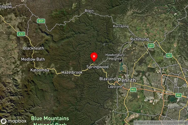 Faulconbridge,New South Wales Satellite Map